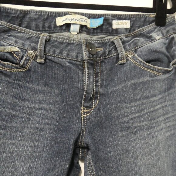 AEROPOSTALE - Railey Skinny Flare - Curvy | size 7/8 long | Faded Blue Denim - Picture 4 of 16